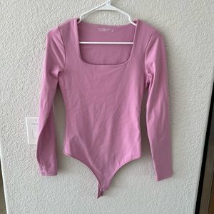 COPY - abercrombie and fitch pink soft collection bodysuit